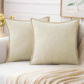 MIULEE Pack of 2 Christmas Pillow Covers 18x18 Inch Cream White Farmhouse by MIULEE