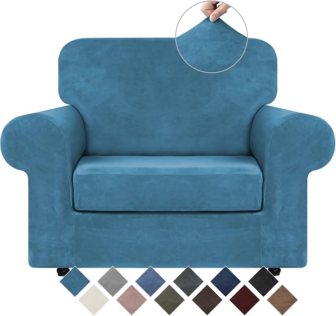 WEERRW Velvet Stretch Chair Sofa Slipcover by WEERRW