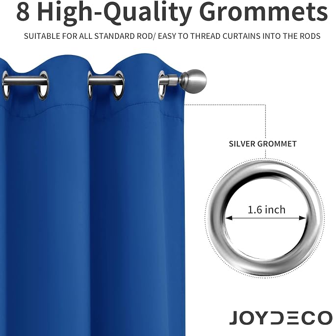Joydeco Blackout Curtains 120 inches Long 2 Panels Set, Thermal Insulated Long - Image 4