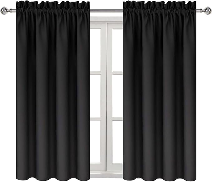 DWCN Black Blackout Curtains for Bedroom – Rod Pocket Thermal Insulated Energy - Image 8