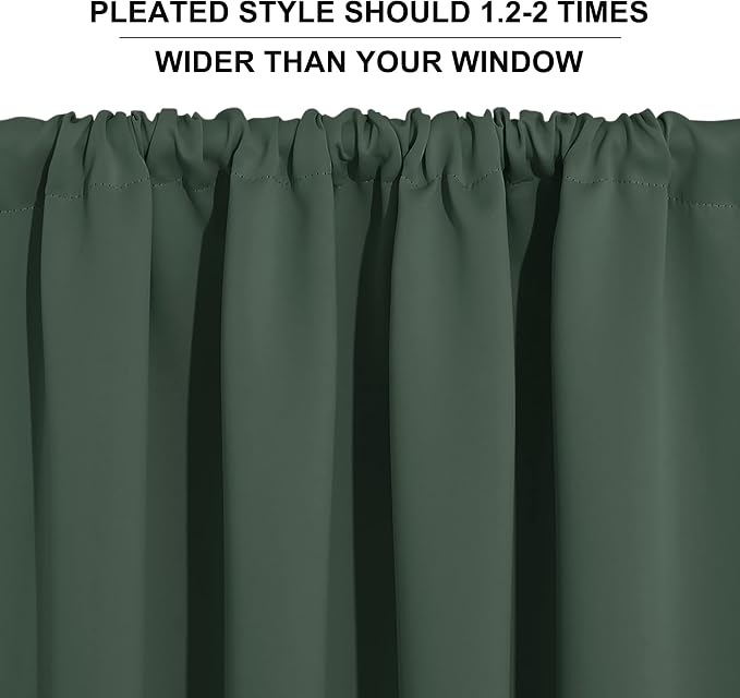 RYB HOME Cafe Blackout Curtains 24 inch Length, RV Curtains - Image 5