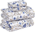 RUVANTI 100% Cotton Queen Sheets, Percale Queen Sheet Set, Sweet Pea by Ruvanti