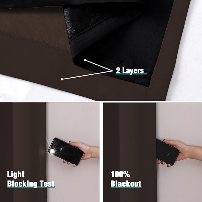ChrisDowa 100% Blackout Curtains 80 inch Long - Image 4