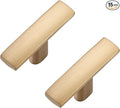 15 Pack Cabinet Handles Single Hole - Curved Cabinet Knobs Champagne Bronze Drawer Pulls for Kitchen Cupboard Solid Pulls for Dresser Drawer Arch Closet Hardware