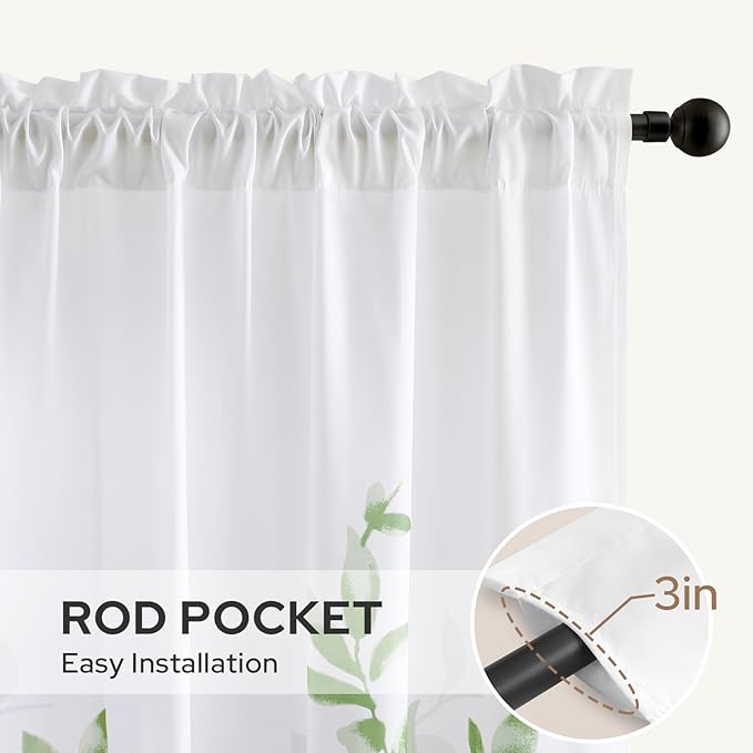 HOMEIDEAS Kitchen Curtains, Short Non-See-Through Privacy 30X36 Inch Length - Image 6