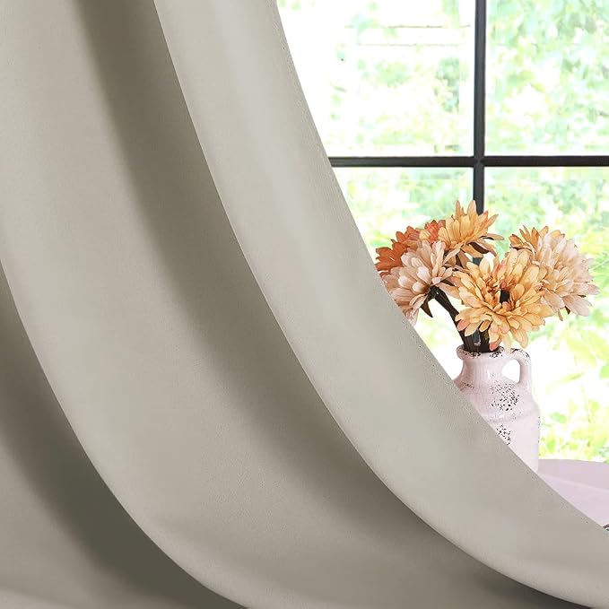 NICETOWN Natural Blackout Draperies Curtains - Image 6