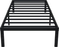 EMODA 14 Inch Twin XL Bed Frames No Box Spring Needed, Heavy Duty XL Twin Metal Platform Bed Frame, Noise Free, Easy Assembly, Black