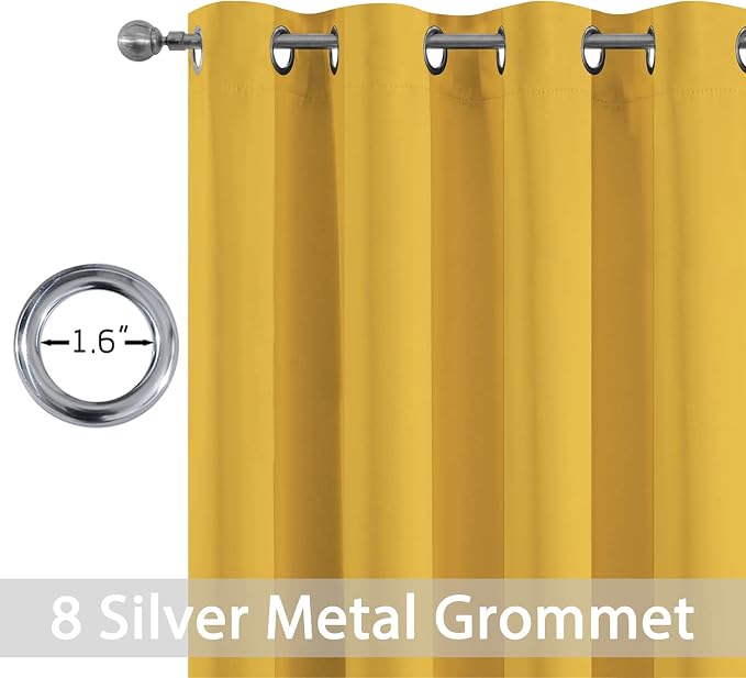 Yakamok Blackout Curtains Room Darkening Thermal Insulated - Image 2