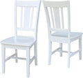 International Concepts Set of Two San Remo Splatback Dining Chairs, White
