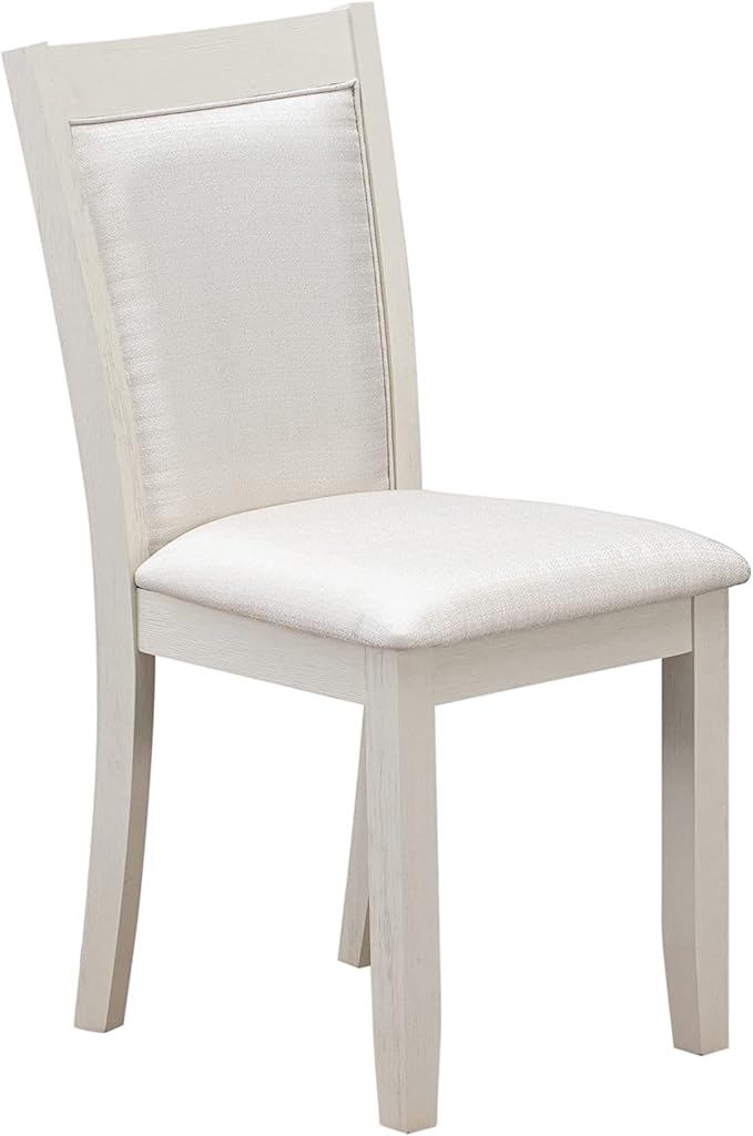 East West Furniture X027MZ001-5 5 Piece Kitchen Table & Chairs Set Includes a Rectangle Dining Room Table with X-Legs and 4 Cream Linen Fabric Parsons Dining Chairs, 40x72 Inch, Multi-Color