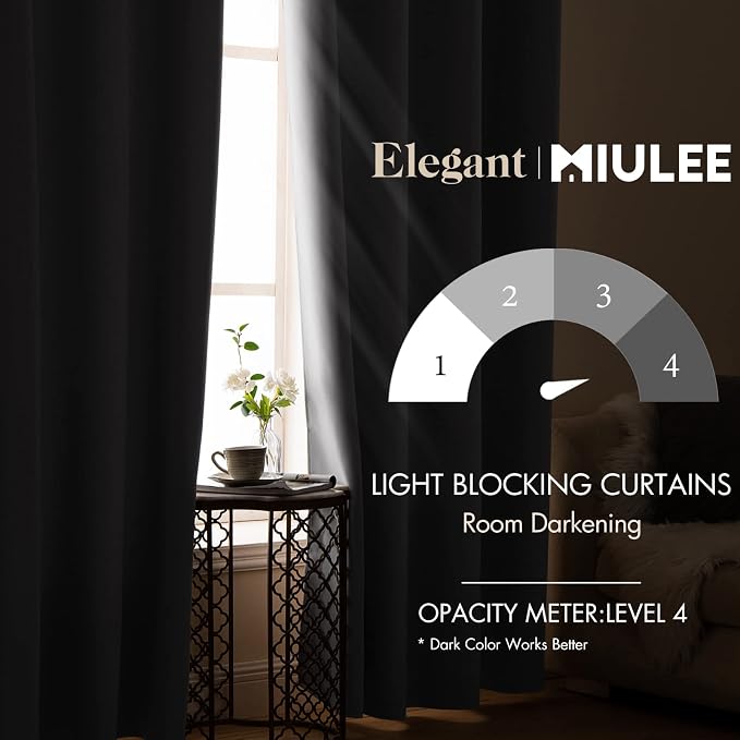 MIULEE Blackout Curtains 96 Inches Long - Image 2