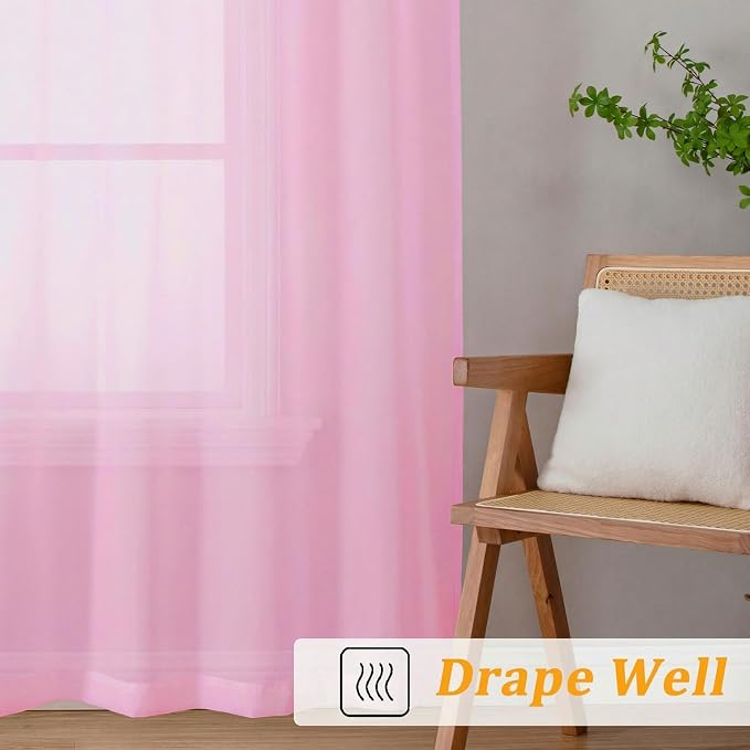 Gwine Extra Long Sheer Curtains 108 Inches Long - Image 6