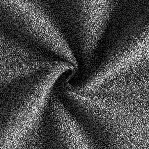MIULEE 24x24 Decorative Euro Sham Boucle Couch Pillow Covers Charcoal - Image 6