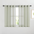 NICETOWN Sheer Linen Burlab Curtains & Drapes, Grommet Top Casual by NICETOWN