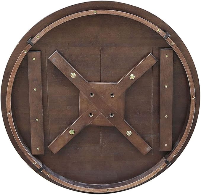 IC International Concepts 30" Round Top Pedestal Table, Bar Height-40.9", Rich Mocha