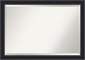 Amanti Art Black Bathroom Mirror for Over Sink, 28x40 Dalat Black Rectangle Vanity Mirror, Large Traditional Frame, Hangs Horizonally and Vertically, Bathroom Wall Decor, Beveled Edge