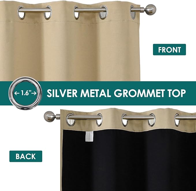 ChrisDowa 100% Blackout Curtains 78 inch Long - Image 3