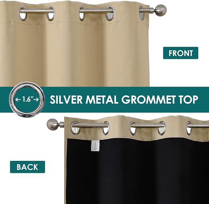 ChrisDowa 100% Blackout Curtains 80 inch Long - Image 3