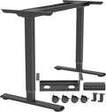 Dual Motor Standing Desk Frame, Electric Adjustable Legs with Memory Presets, Stand Up Desk Frame Workstation, with Cable Management Tray, Headphone Hook, Caster Wheels, for Home Office