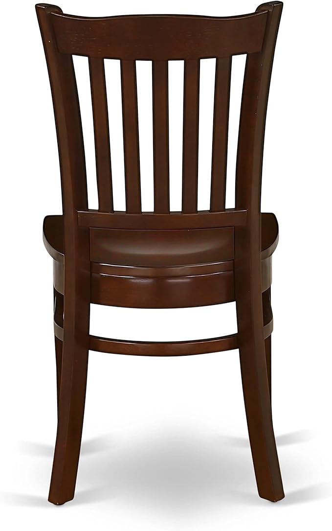 East West Furniture HBGR3-MAH-W 3 Piece Dining Room Table Set Contains a Round Kitchen Table with Pedestal and 2 Dining Chairs, 42x42 Inch, Mahogany