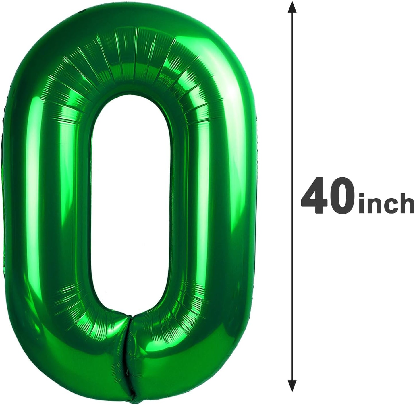 Green 40 Inch 10 Number Balloons, Green 10 Number Balloon Decorations for 10 Birthday, Foil Giant Birthday Graduations Anniversary Party Balloons