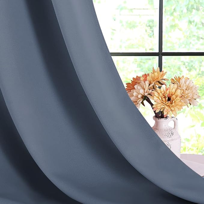 NICETOWN Thermal Insulated Curtains Blackout Draperies, Window Treatment Solid - Image 6