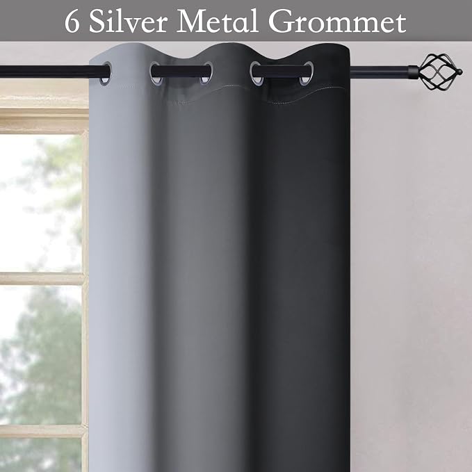 SimpleHome Ombre Room Darkening Curtains 45 inches Length - Image 4