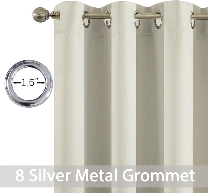 Yakamok Blackout Curtains Room Darkening Thermal Insulated Grommet top Window - Image 3
