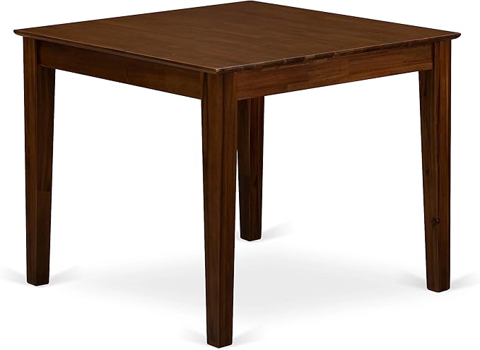 East West Furniture OXEL5-AWA-05 5 Piece Dining Room Furniture Set Consist of a Square Dining Table and 4 Upholstered Parson Chairs, 36x36 Inch, Antique Walnut