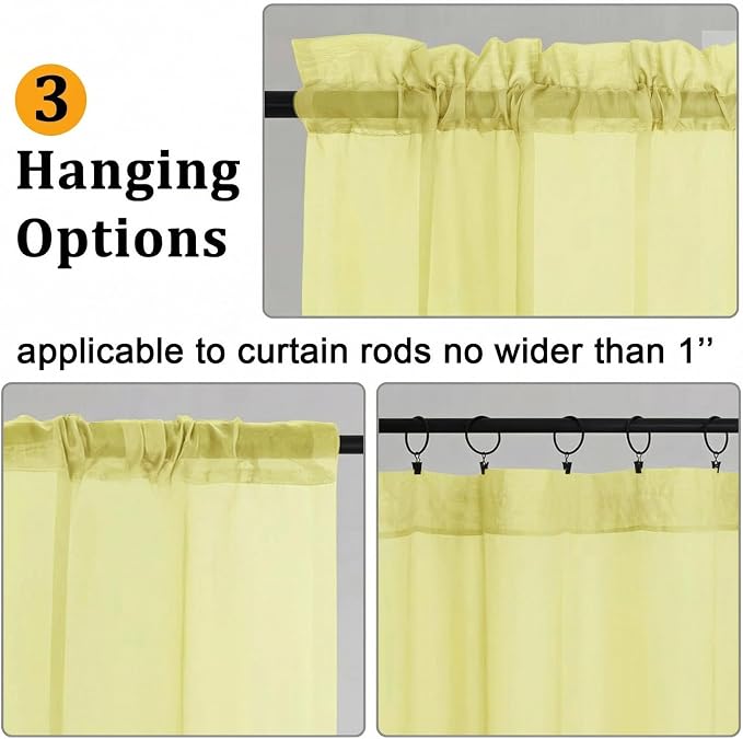 Gwine Sheer Curtains 72 Inch Length - Image 2