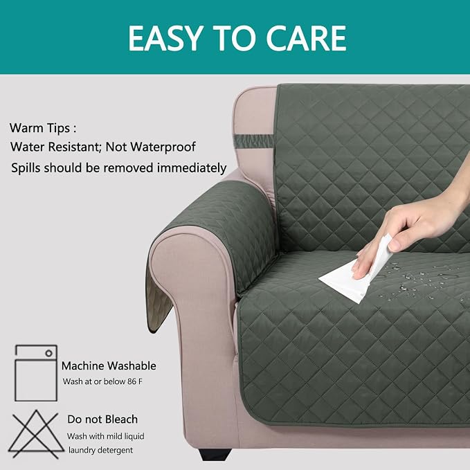 U-NICE HOME 4 Seater Sofa Cover 91 Inch Large Couch Covers - Image 5