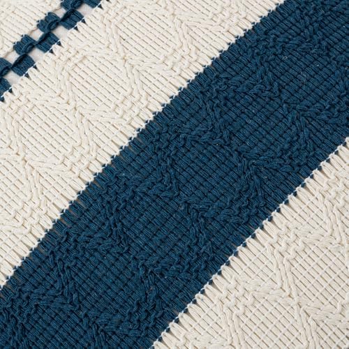 Fancy Homi Set of 1 Boho Teal Lumbar Decorative Throw Pillow Cover 12x20 Inch - Image 4