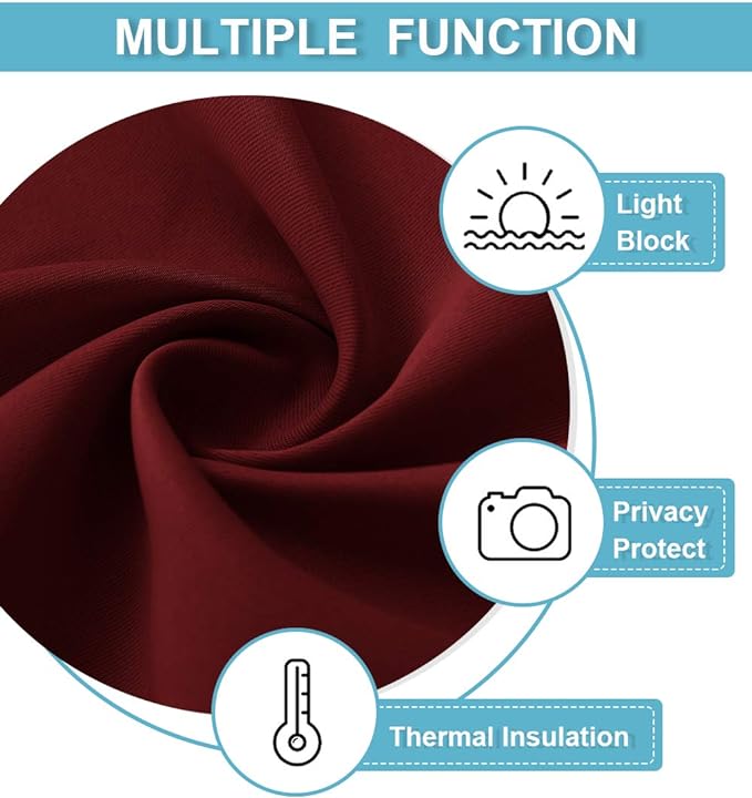 RYB HOME Cafe Blackout Curtains 24 inch Length, RV Curtains - Image 2