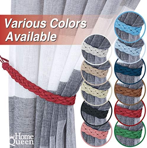 Home Queen Hand Braided Curtain Tie Back, Buckle Holdback Drapery Curtain - Image 5