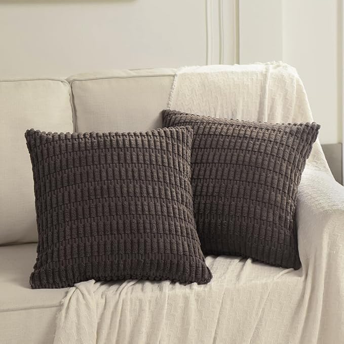 Fancy Homi 4 Packs Boho Dark Brown Decorative Throw Pillow Covers 22x22 Inch - Image 6