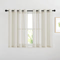 NICETOWN Kitchen Curtains Linen Burlap Drapes by NICETOWN