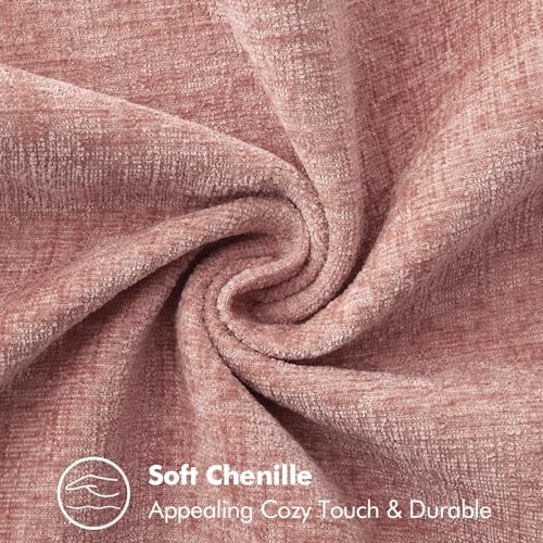 MIULEE Decorative Euro Sham Pillow Covers 24x24 Inch Blush Pink 2 Pack - Image 4