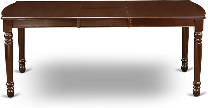 East West Furniture DODA7-MAH-26 7 Piece Dining Room Set Consists of a Rectangle Wooden Table with Butterfly Leaf and 6 Polyester Fabric Upholstered Chairs, 42x78 Inch, Mahogany