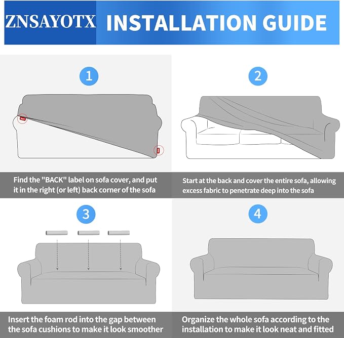 ZNSAYOTX 1 Piece Jacquard Chair Slipcovers - Image 8
