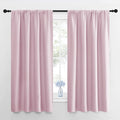 NICETOWN Kitchen Curtains, Short Blackout Drapes, Baby Pink, Thermal Insulated by NICETOWN