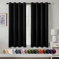 MIULEE Black Blackout Curtains for Bedroom Living Room 63 Inches Long 2 Panels by MIULEE