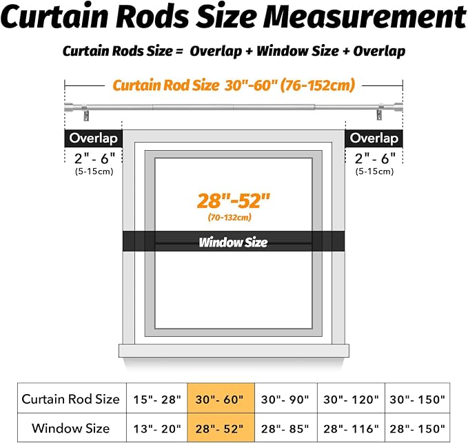 GEEBOBO 2 Pack Silver Curtain Rods - Image 5