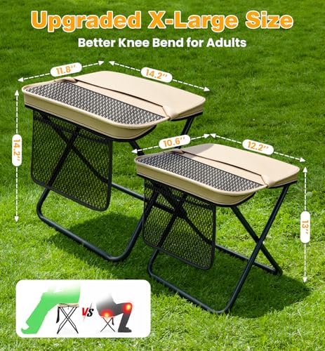 2 Pcs XL Foldable Backpack Stool - Image 3