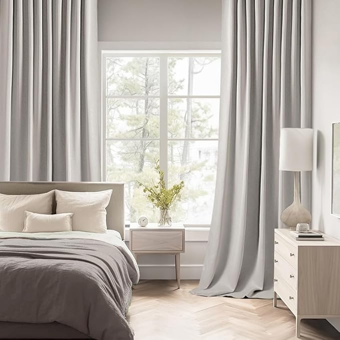 MIULEE Stone Back Tab Blackout Curtains 102 Inch Long 2 Panels Set - Image 3
