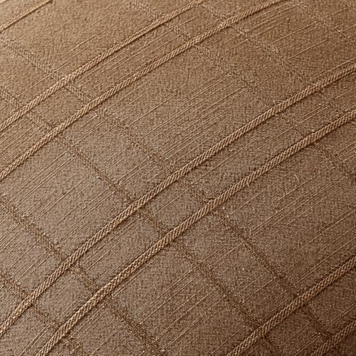 MIULEE Linen Plaid Pillow Covers Fall Decorative Euro 24x24 Camel Brown - Image 2