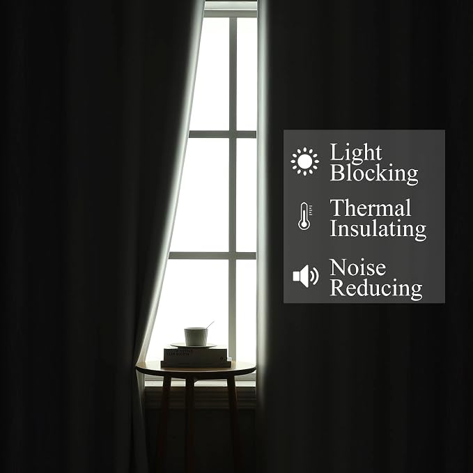 Estelar Textiler Lilac and Greyish White Blackout Curtains 45 Inch Length - Image 3