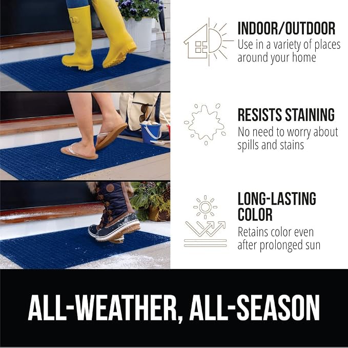 GORILLA GRIP® Ultra Absorbent Front Door Mat Outside Entrance, Traps Dirt and - Image 5