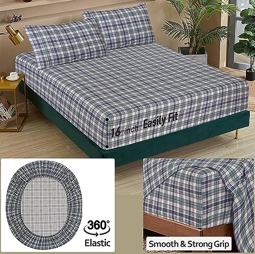 RUVANTI 100% Cotton Queen Sheets, Percale Weave - Image 6
