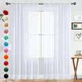 SpaceDresser Sheer Voile Window Treatment Rod Pocket Curtain Panels by SpaceDresser