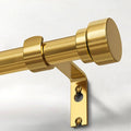 Modern Gold Curtain Rods for Windows 16 to 60 Inches Adjustable Length Heavy Duty 1" Diameter Brass Window Curtain Rod with Solid Metal Finials for Outdoor Farmhouse Bedroom Kitchen Living Room